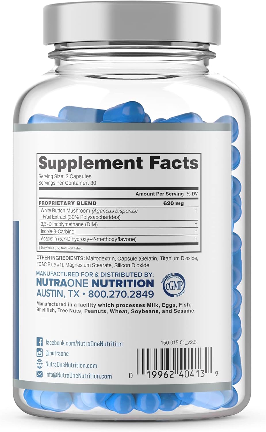 NutraOne EstroOne Hormone Support Capsules for Men - Natural Strength, Mood, and Drive Supplement