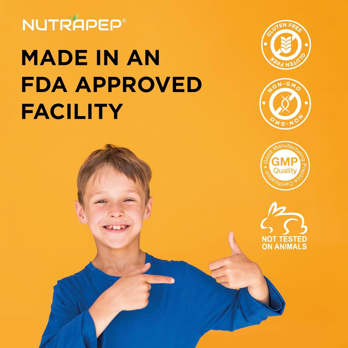 NutraPep Kids Height Growth Gummies - Natural Height Increaser with Calcium, Vitamin D3, Zinc, and Amino Acids for Boys and Girls