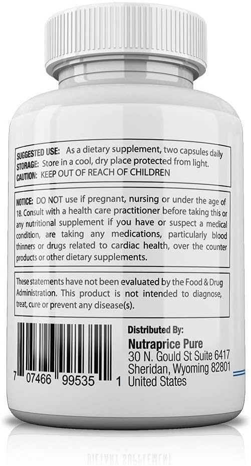 NutraPrice Omega-3 Fish Oil 2000mg Supplement for Heart, Eye, Bone, Joint Health - 60 Soft Gel Capsules, USA Made