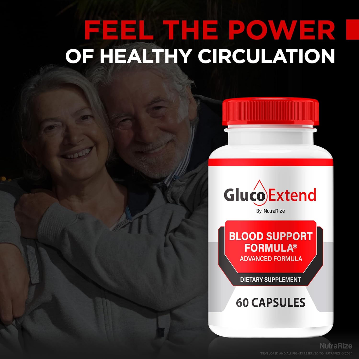 NutraRize Gluco Extend Capsules - 2 Pack, Premium Blood Vessel Cleaner for Lasting Energy and Circulation Support - 120 Capsules