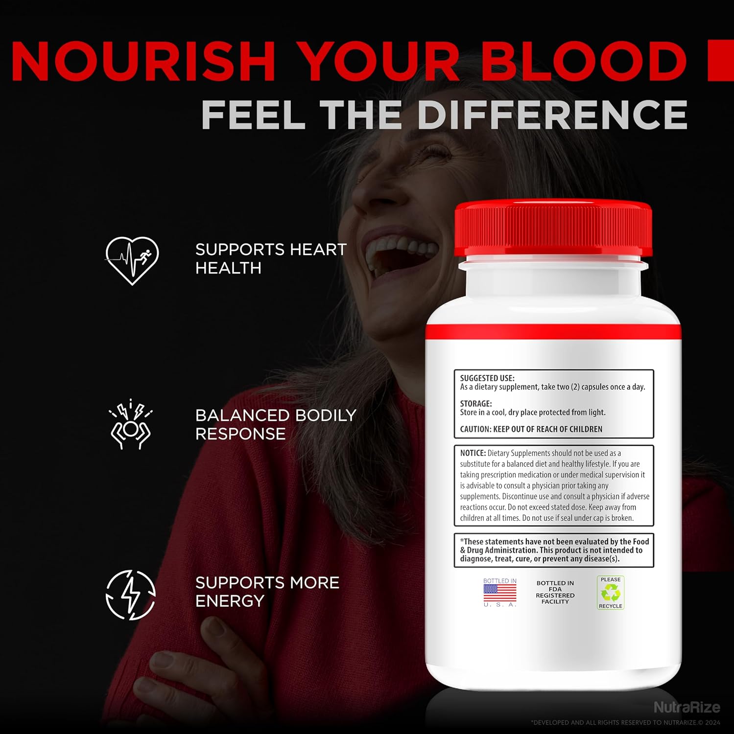NutraRize Gluco Extend Capsules - 2 Pack, Premium Blood Vessel Cleaner for Lasting Energy and Circulation Support - 120 Capsules