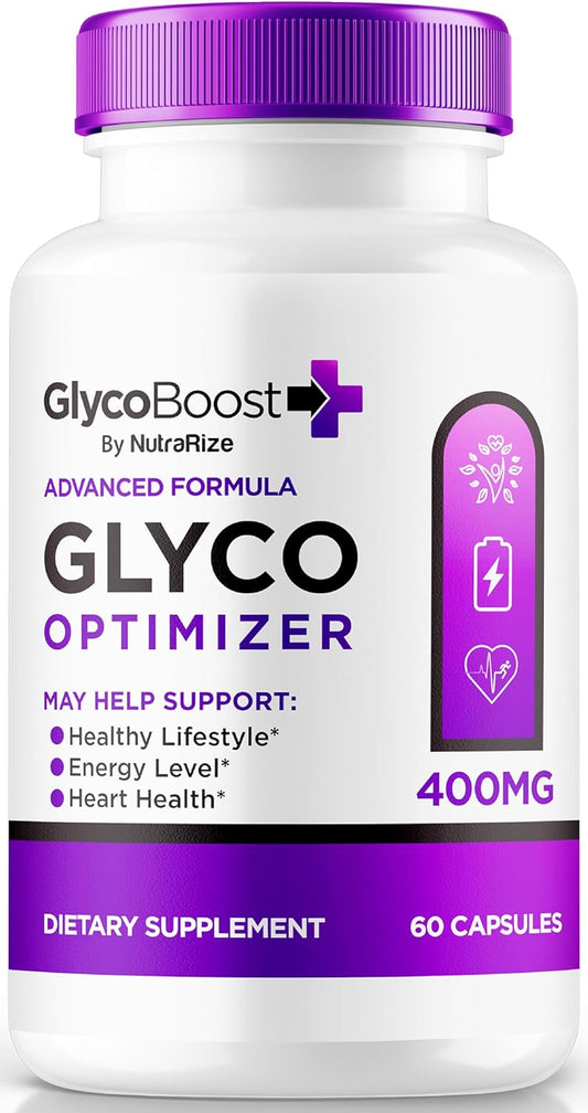 NutraRize GlycoBoost - Natural Blood Support Formula for Healthy Levels - 60 Capsules