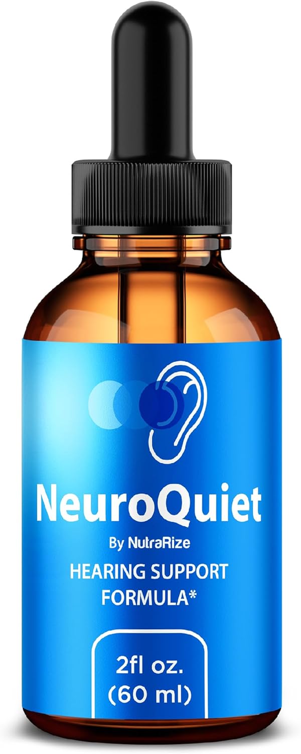 NutraRize NeuroQuiet Drops - Cognitive Performance Support Formula, Natural Hearing Health Maintenance - 30 Servings