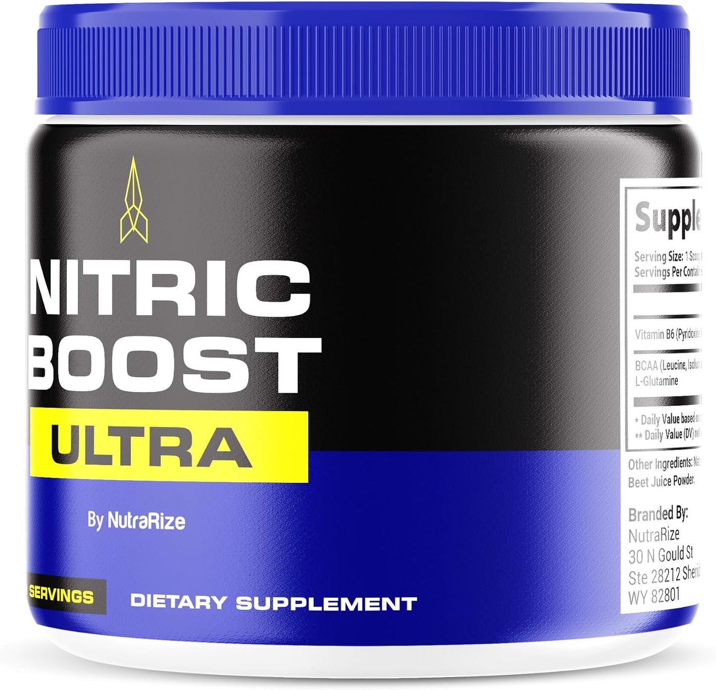 NutraRize Nitric Boost Ultra Powder - Official Formula for Energy & Blood Flow - 30 Servings