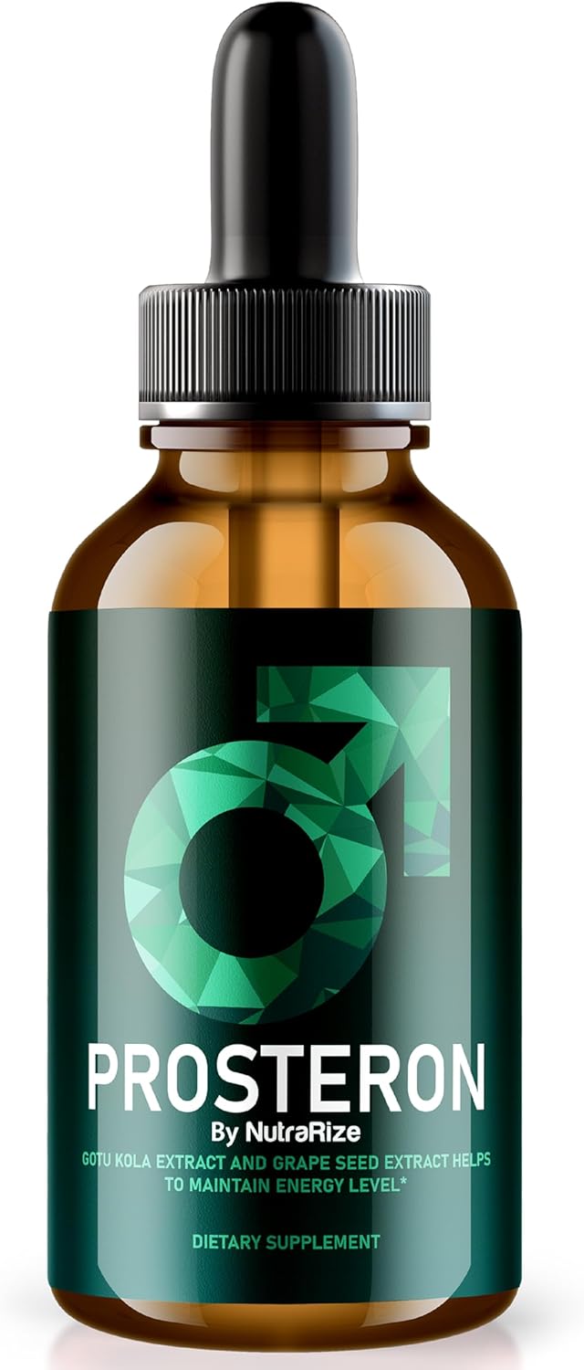 NutraRize Prosteron Drops: Premium All-Natural Prostate Health Supplement for Healthy Circulation - 30 Servings