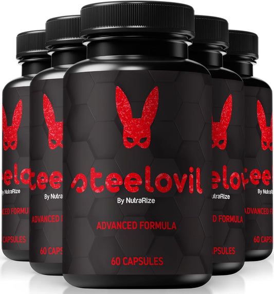 NutraRize Steelovil Pills (5 Pack) - Natural Energy Booster and Overall Health Support Supplement (300 Capsules)