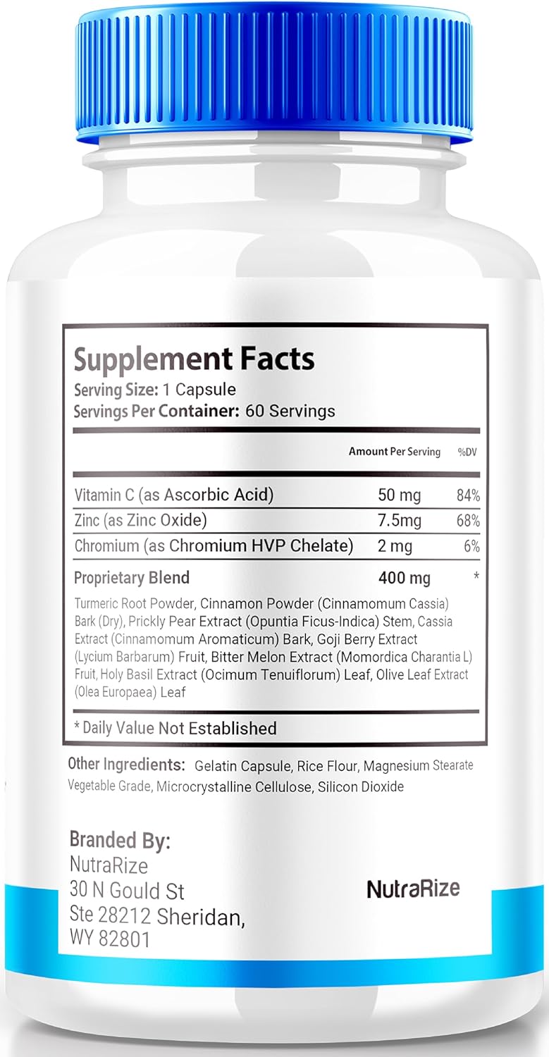 NutraRize Sugar Switch Pills (2 Pack) - All-Natural Blood Formula for Healthy Sugar Levels - SugarSwitch 24 Supplement with 2 Pectin Reviews (120 Capsules)