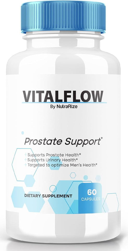 NutraRize VitalFlow Capsules - Advanced Prostate Support Formula for Overall Health (60 Capsules)