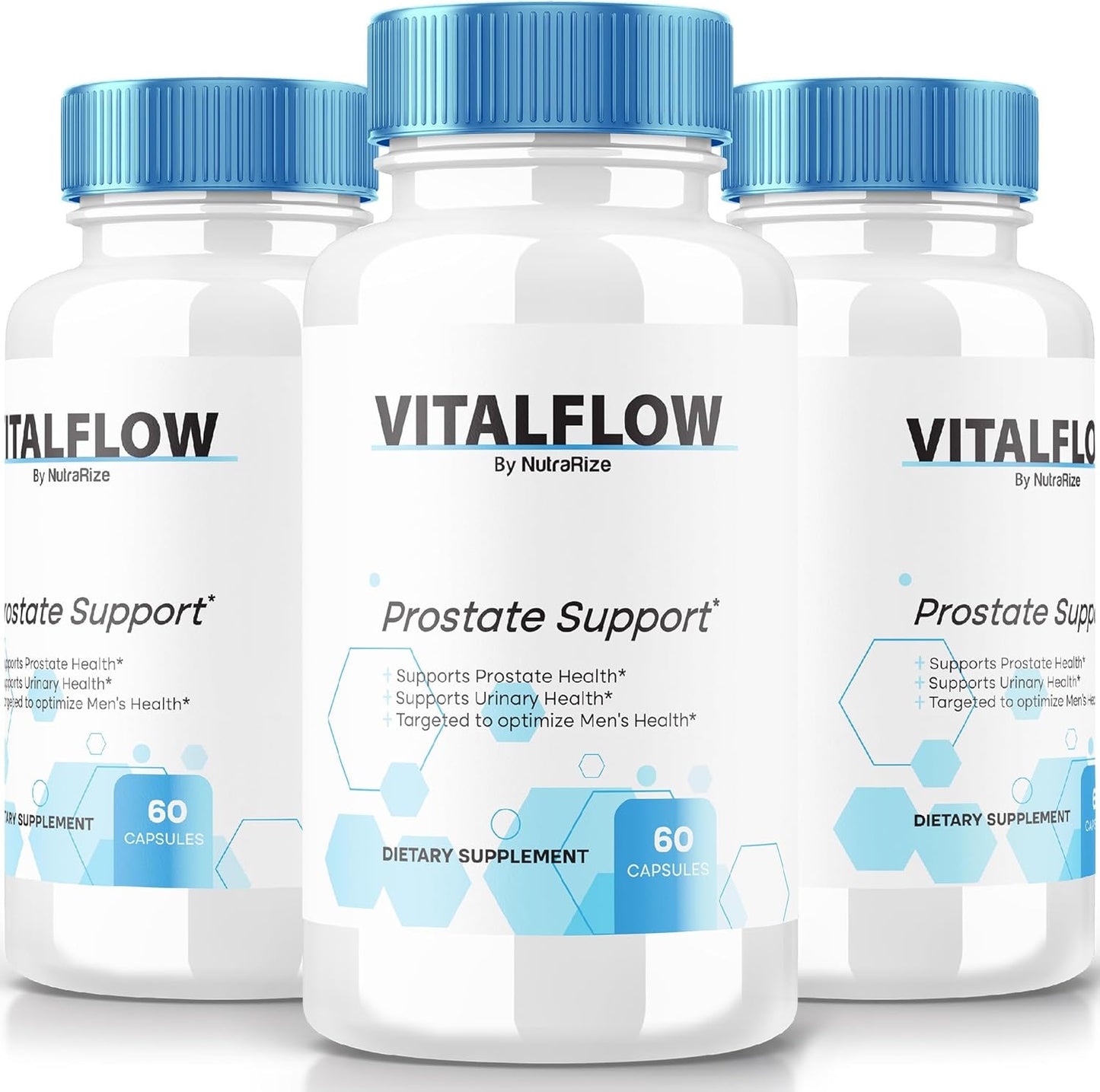 NutraRize VitalFlow Capsules (3 Pack) - Official Prostate Support Formula for Wellness - Maximum Strength (180 Capsules)