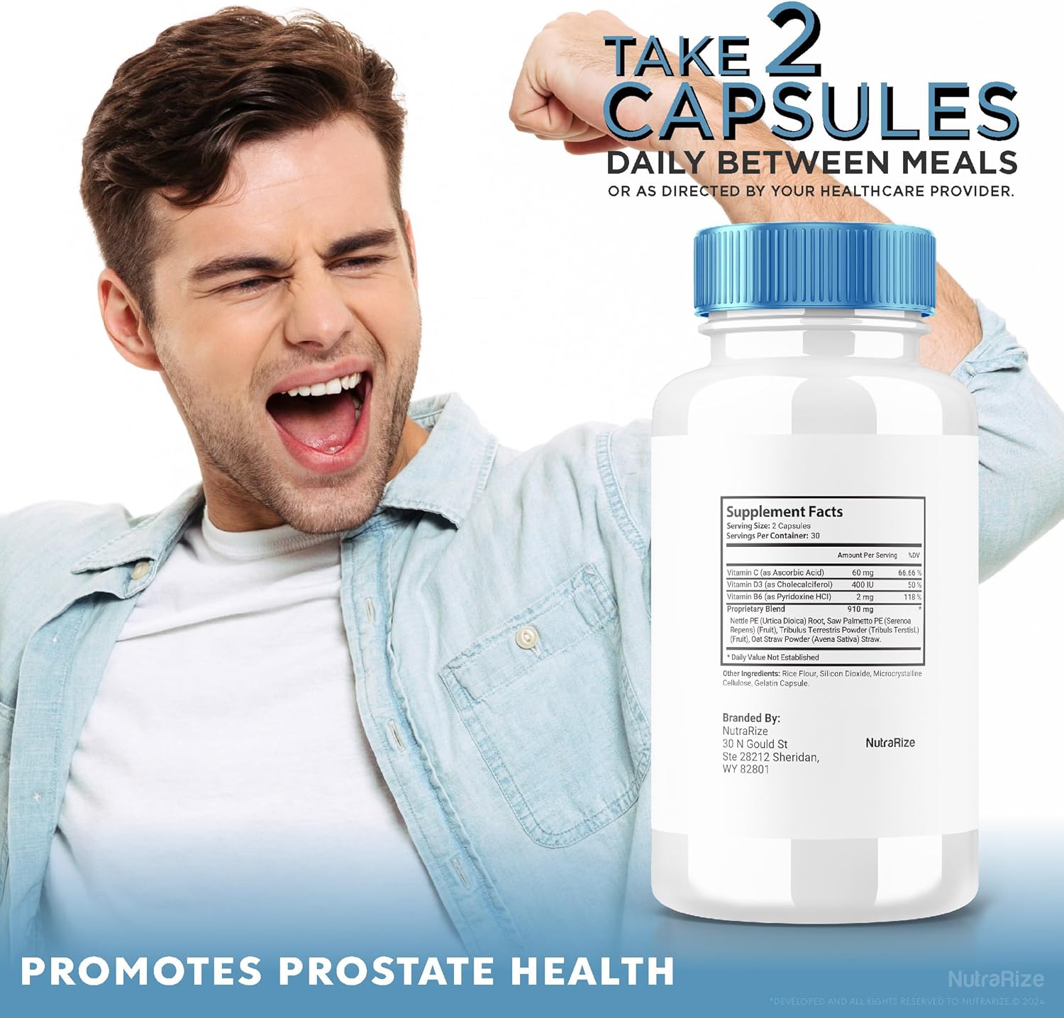 NutraRize VitalFlow Prostate Support Formula - 5 Pack (300 Capsules) for Maximum Strength Wellness