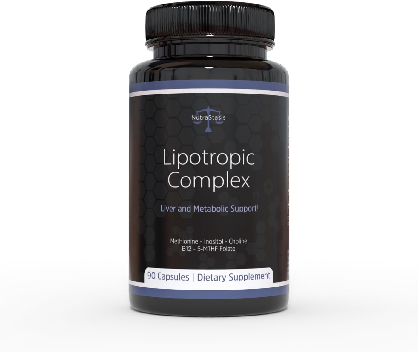 Nutrastasis Lipotropic Complex - Liver Support, Detox, Metabolism Boost, Weight Loss - Methylated B12, B9, Inositol Choline Methionine - Hormone Balance