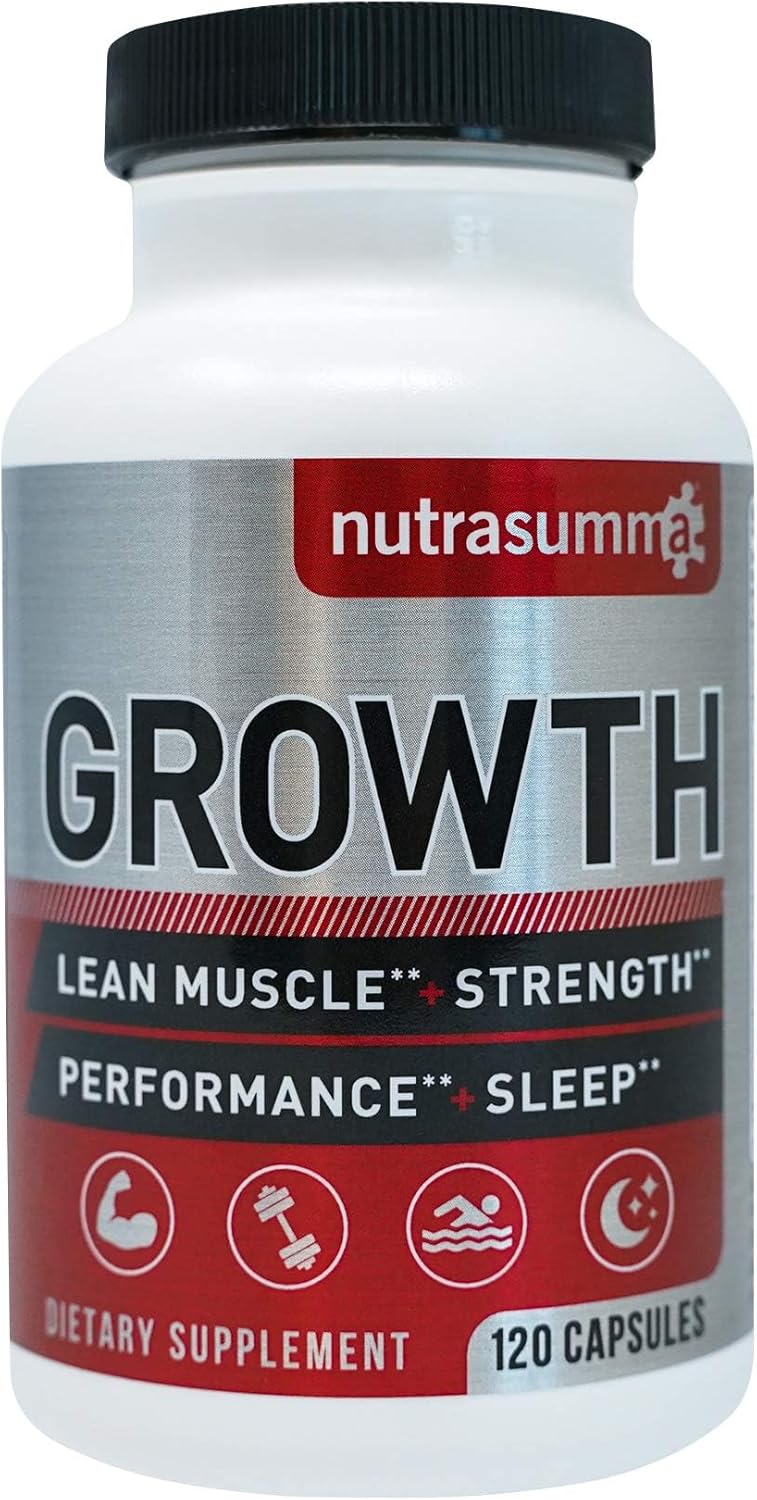 Nutrasumma Growth Supplement: 120 Capsules for Lean Muscle, Strength, Energy & Recovery with Natural Vitamins & Minerals