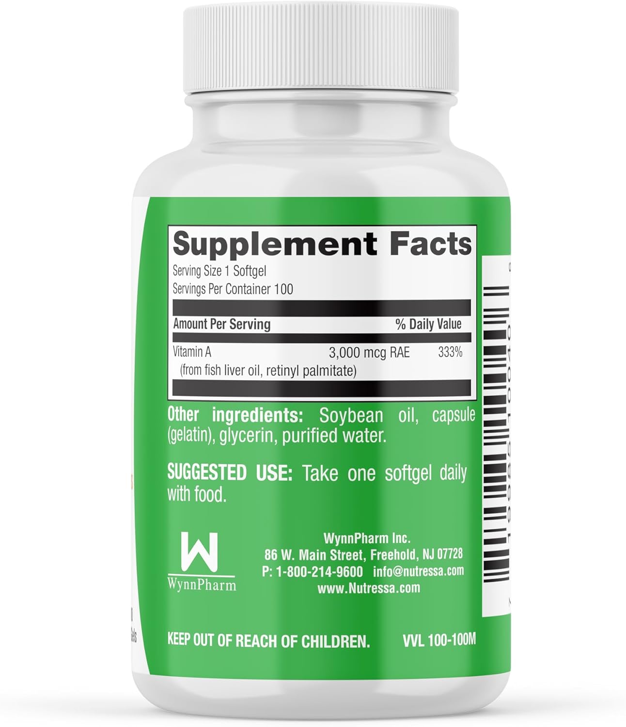 Nutressa® Vitamin A 10,000 IU Softgels - Essential Daily Supplement for Eye Health and Immunity Boost