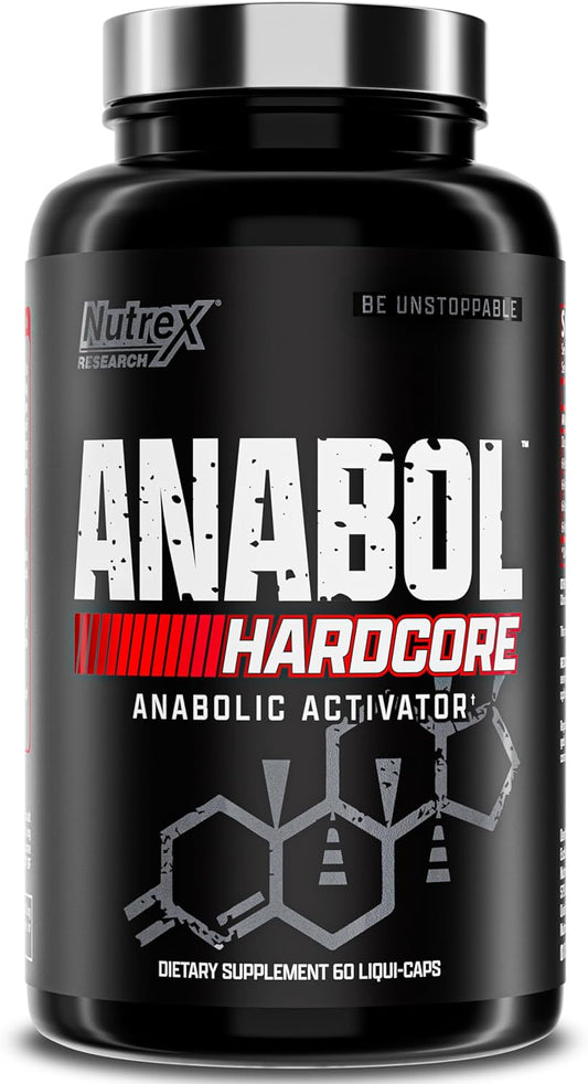 Nutrex Research Anabol Hardcore: Muscle Builder and Hardening Agent, 60 Pills - Anabolic Activator for Strength