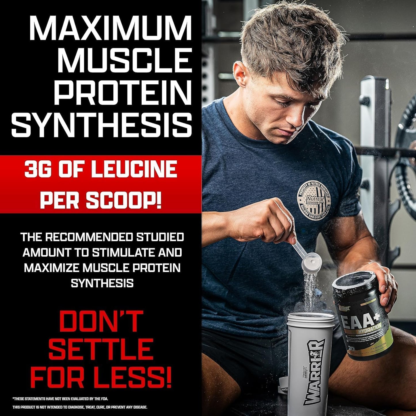 Nutrex Research EAA Hydration Fruit Punch & Creatine Monohydrate Powder - Ultimate Performance Supplement