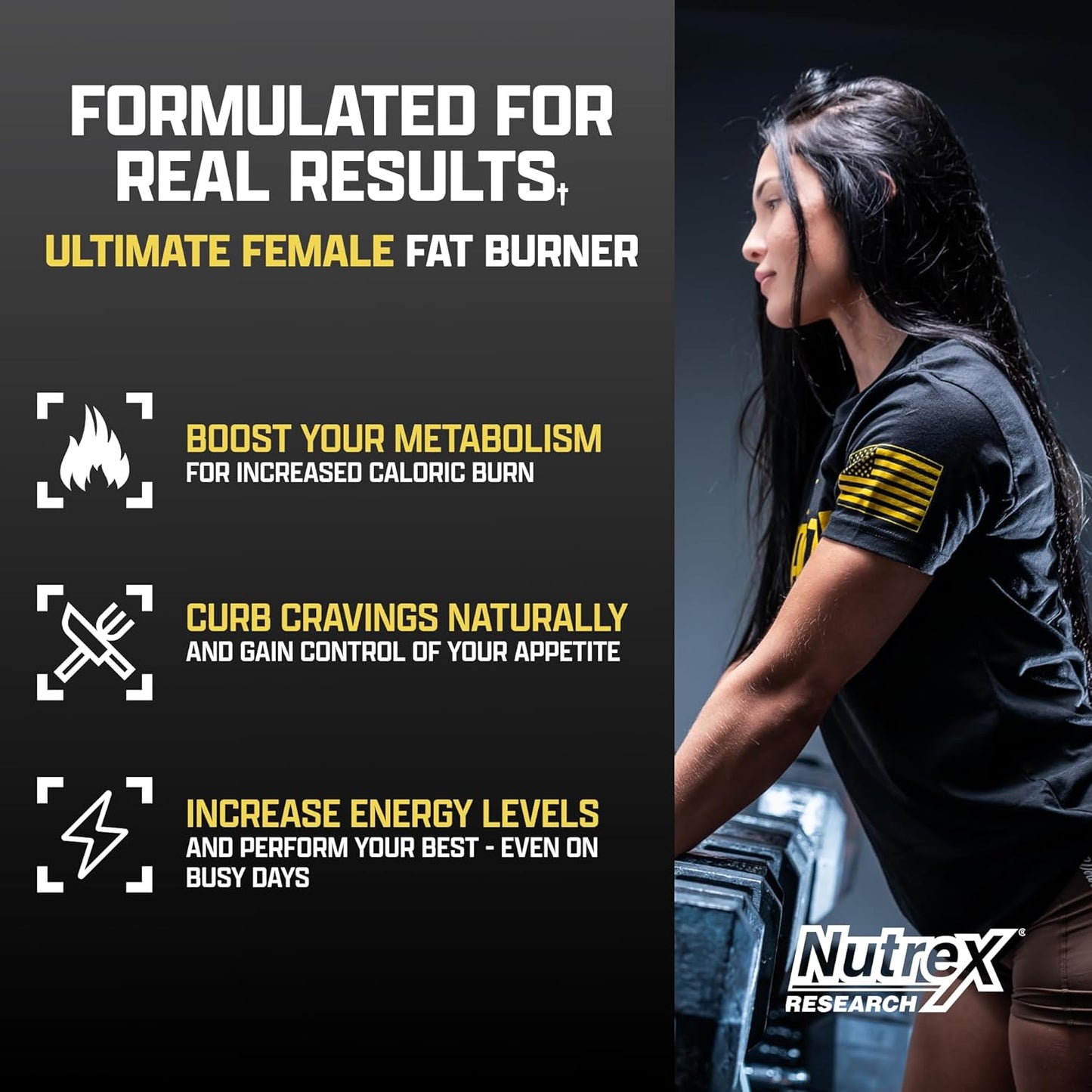 Nutrex Research Lipo-6 Black Hers Ultra Concentrate - Weight Loss Pills for Women with Hair, Skin, & Nails Support (60 Pills)