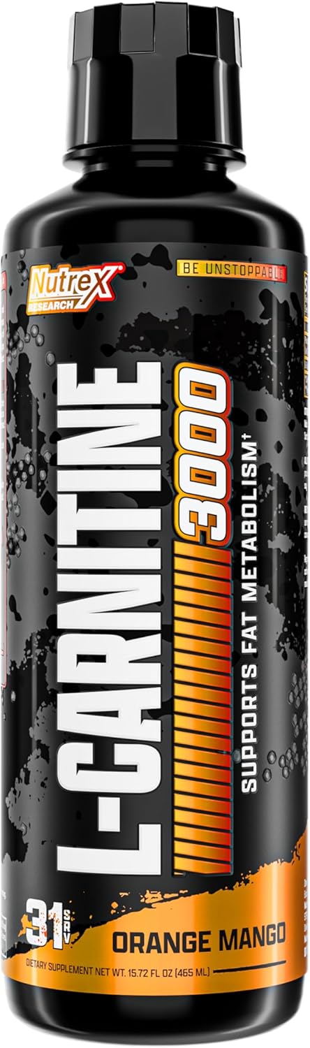 Nutrex Research Liquid Carnitine 3000 | Premium Orange Mango Fat Loss Support - Lipo-6 Cleanse & Detox for Weight Loss & Digestion