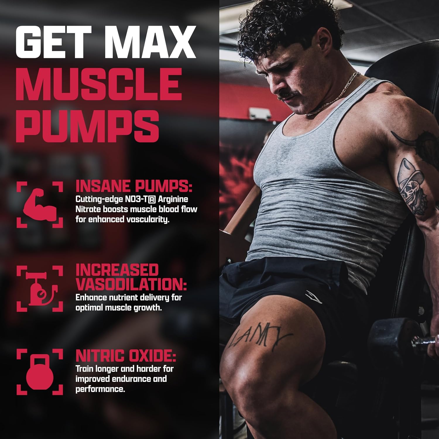Nutrex Research NIOX Extreme Pumps - 180-Count Pre-Workout Supplement for Muscle Pump, Vascularity, and Endurance