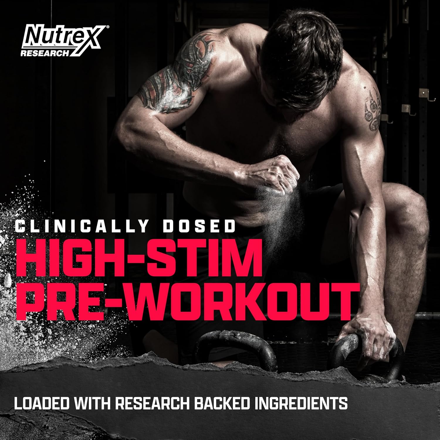 Nutrex Research OUTLIFT Amped High-Stim Pre Workout Powder - Extreme Energy, Massive Pumps, Strength, Electrolytes - Fruit Punch Flavor (22 Servings)