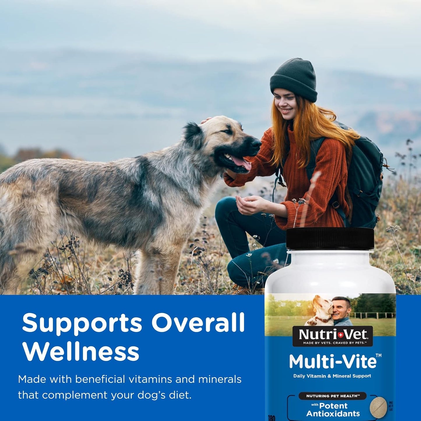 Nutri-Vet Adult Dog Multi-Vite Chewables | 180 Count | Vitamins & Minerals for Balanced Diet