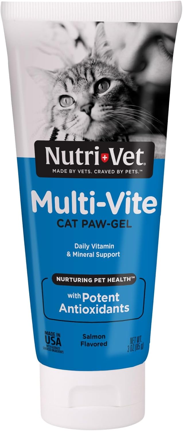 Nutri-Vet Multi-Vite Cat Multivitamin Paw Gel | Tasty & Easy-to-Give Vitamins | 3 oz Tube