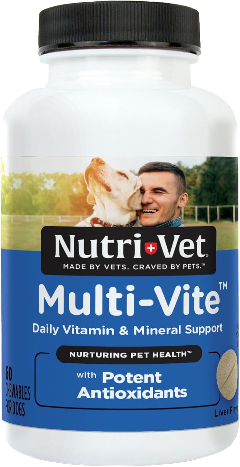 Nutri-Vet Senior Dog Chewable Vitamins - 120 Count - Essential Daily Support for Aging Dogs