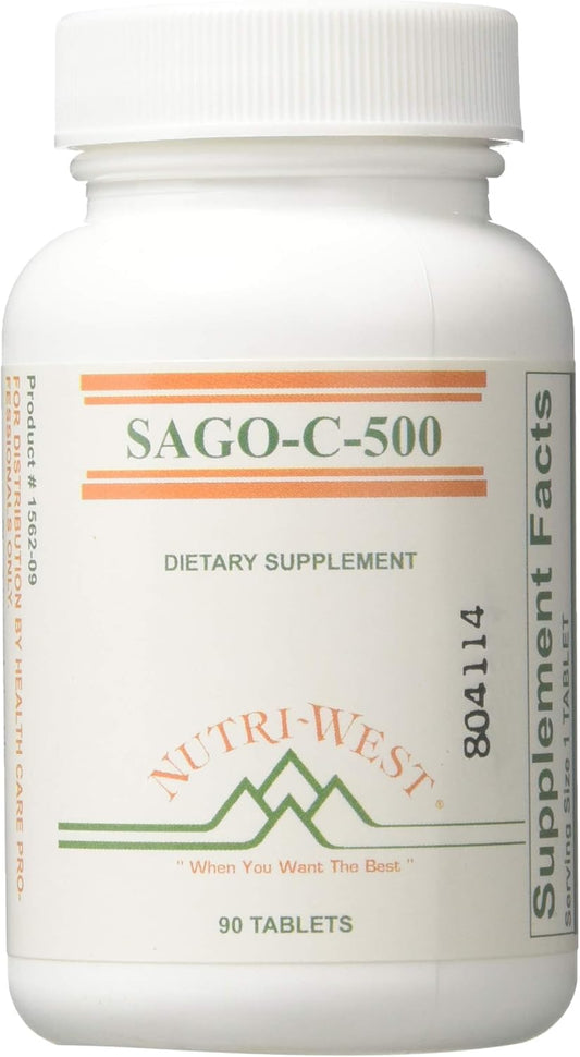 Nutri-West Sago-C-500 90 Tablets - High-Quality Vitamin C Supplement from Nutri-West
