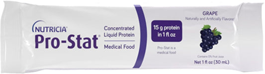 Nutricia Pro-Stat Grape High Protein Supplement, 1 oz Packets, 96 Count - Sugar-Free, Lactose-Free, Gluten-Free, Soy-Free