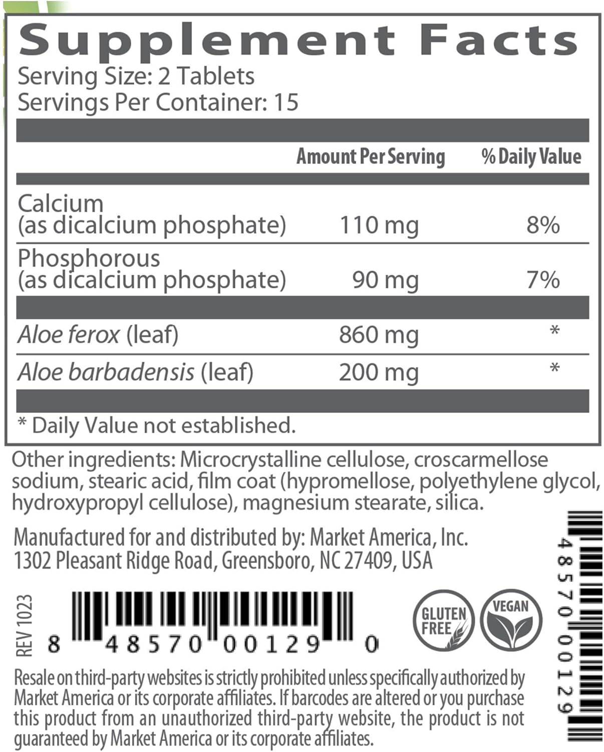 NutriClean® Aloe Supplement - 15 Servings, Single Bottle