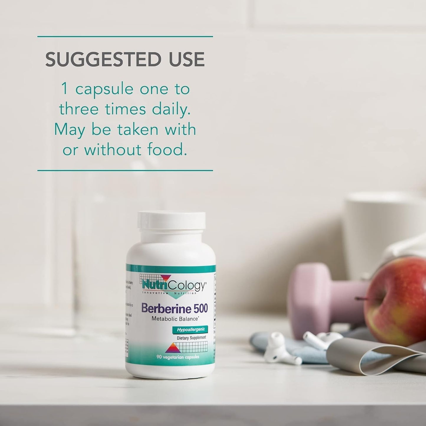 Nutricology Berberine 500mg Supplement - Metabolic Support for Healthy Cholesterol - Indian Barberry Root - 90 Vegetarian Capsules