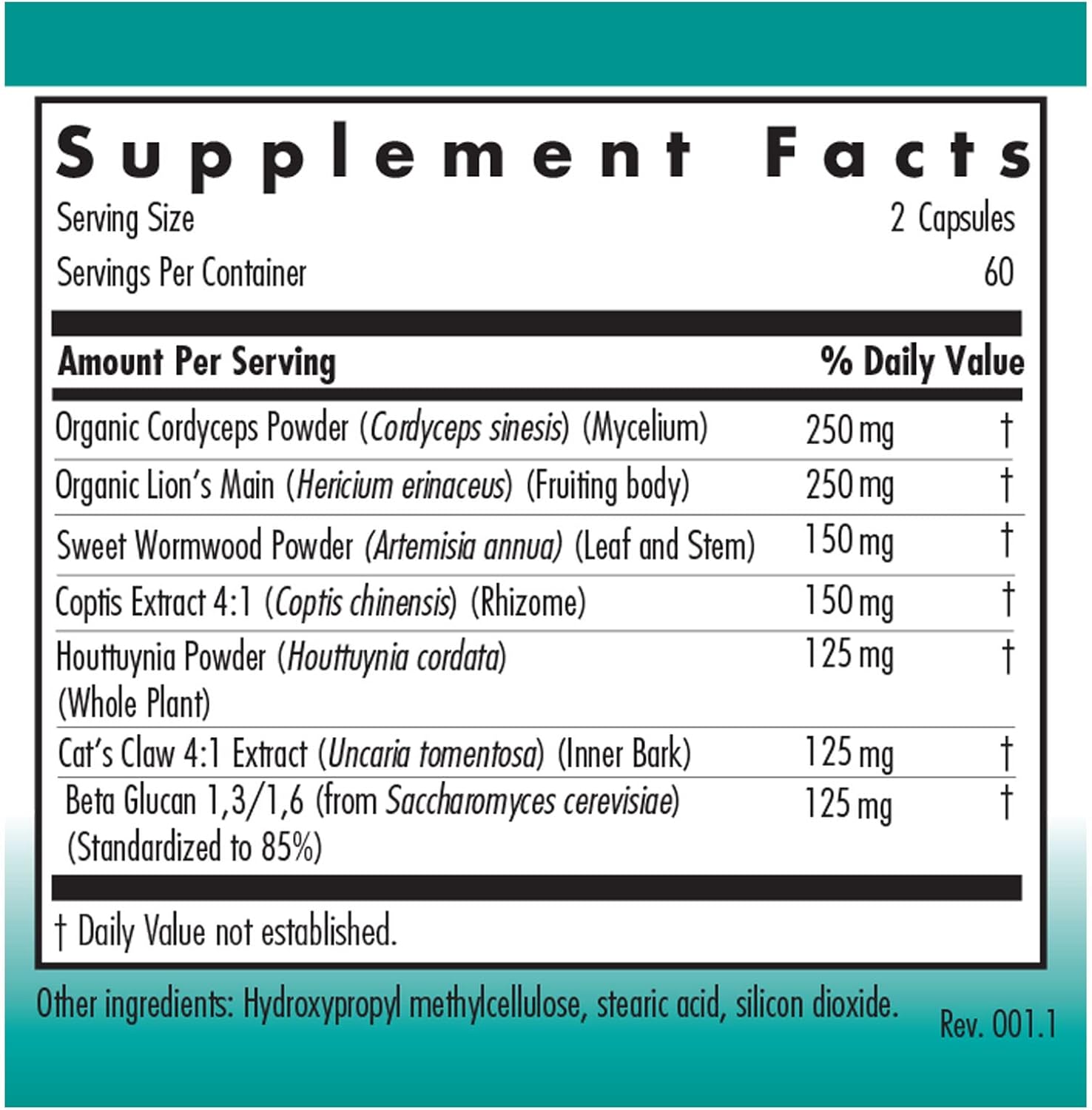 Nutricology Mushroom Complex Supplement with Lions Mane & Cordyceps - 120 Vegetarian Capsules