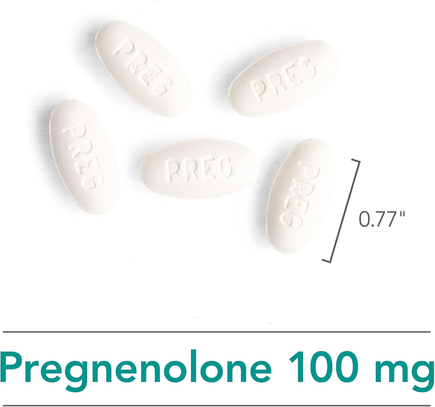 Nutricology Pregnenolone Supplement - 100mg Progesterone Tablets for Hormone & Stress Support, Non-GMO Wild Yam Derived