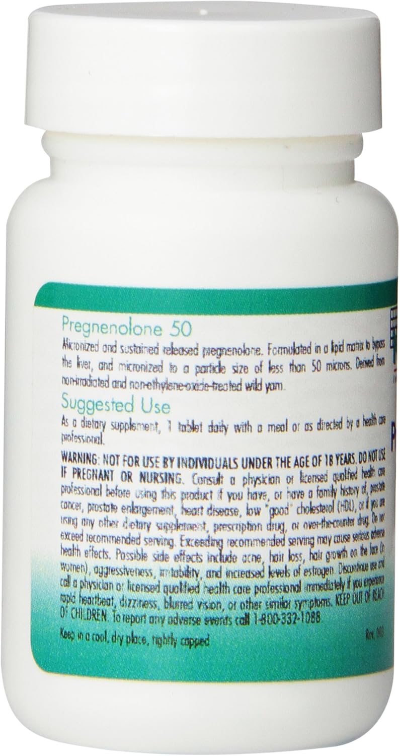 Nutricology Pregnenolone Supplement - Hormone & Stress Support Tablets, Non-GMO Wild Yam Source, 20mg, 60 Count