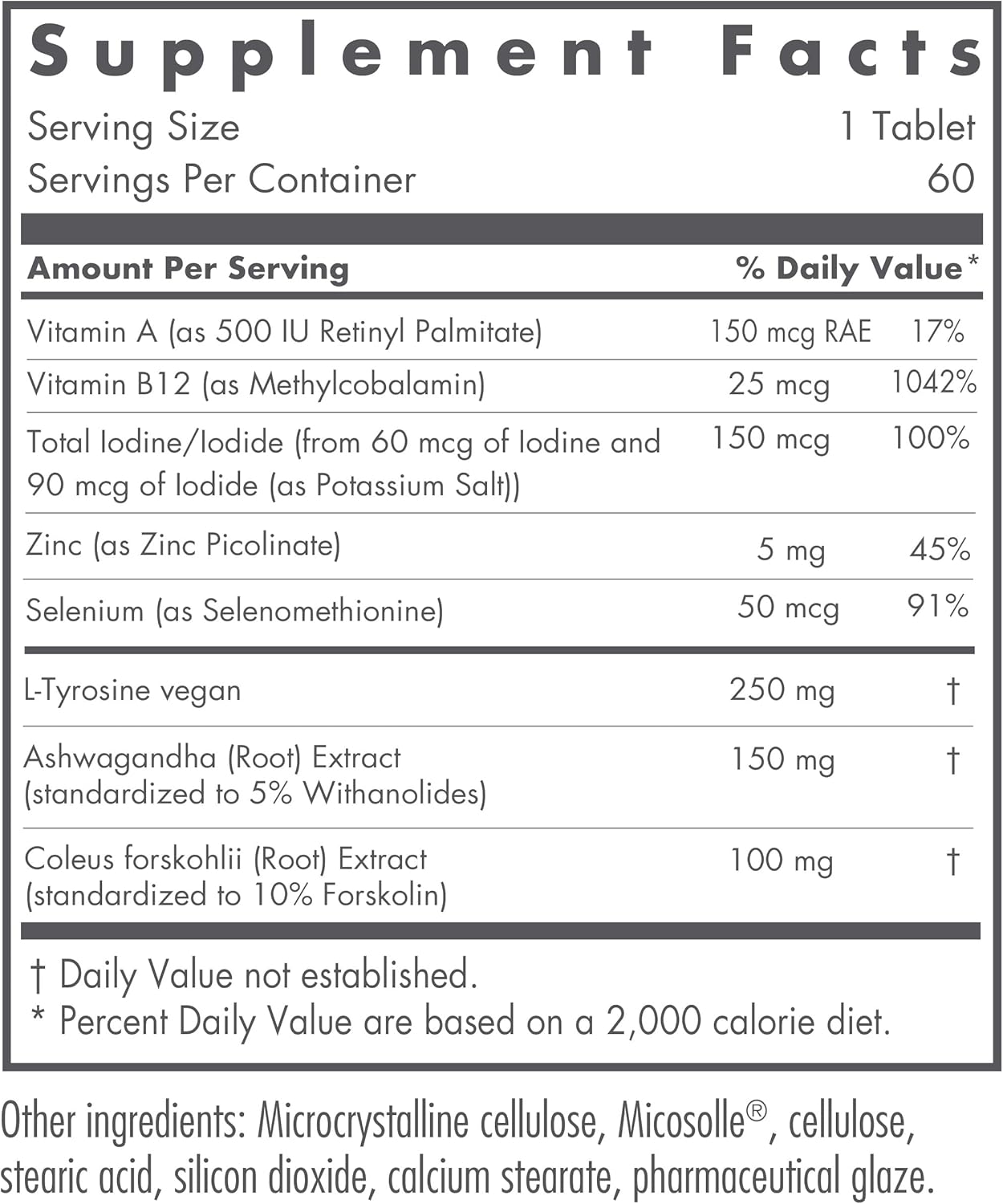 Nutricology Thyroid Nutrition with Iodoral - 60 Count Thyroid Support Supplement for Men & Women, Iodine Complex for Thyroid Health