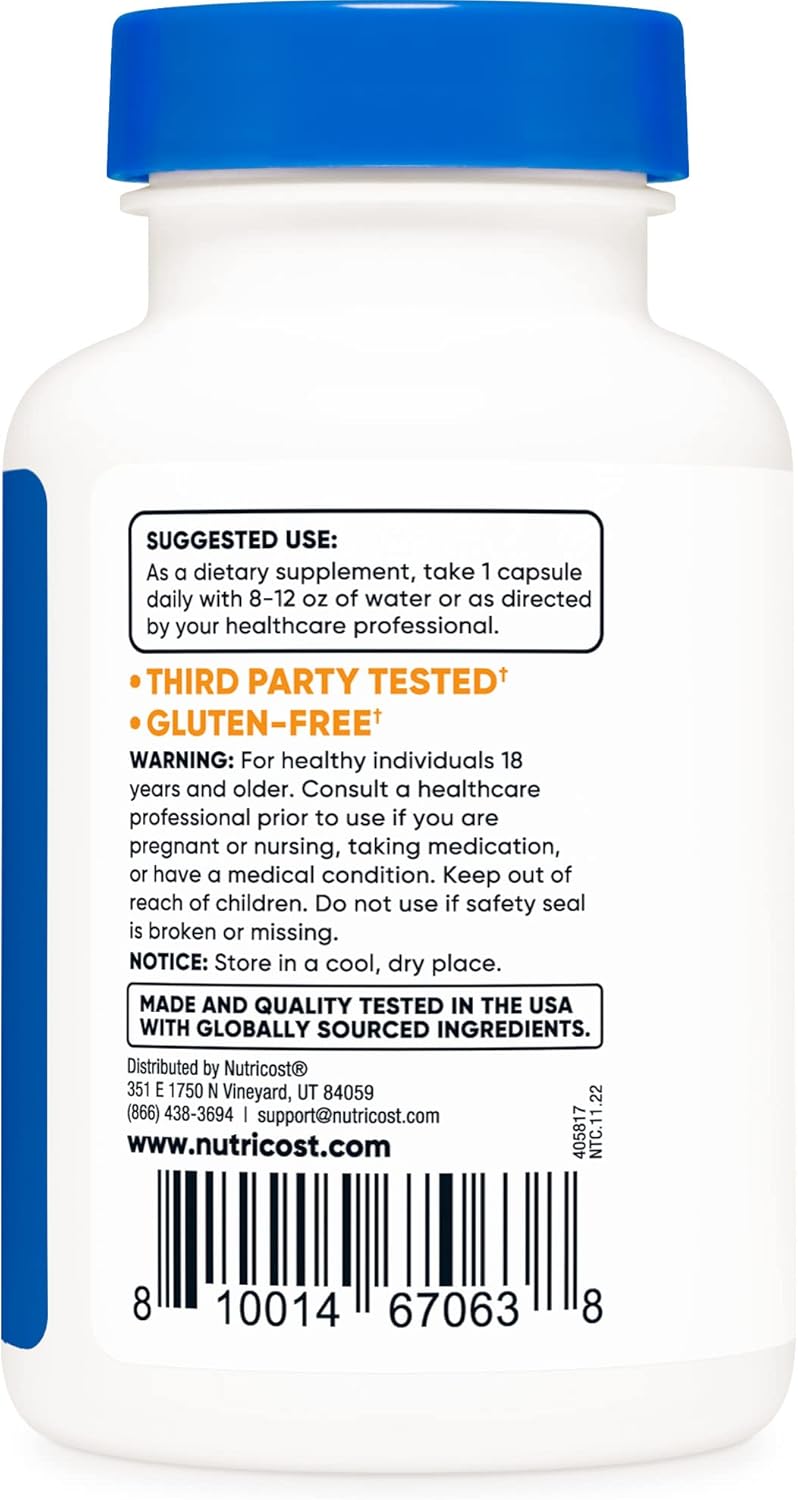 Nutricost Beta Glucan 500mg Capsules - 60 Vegetarian, Gluten-Free, Non-GMO D-Glucan Supplement