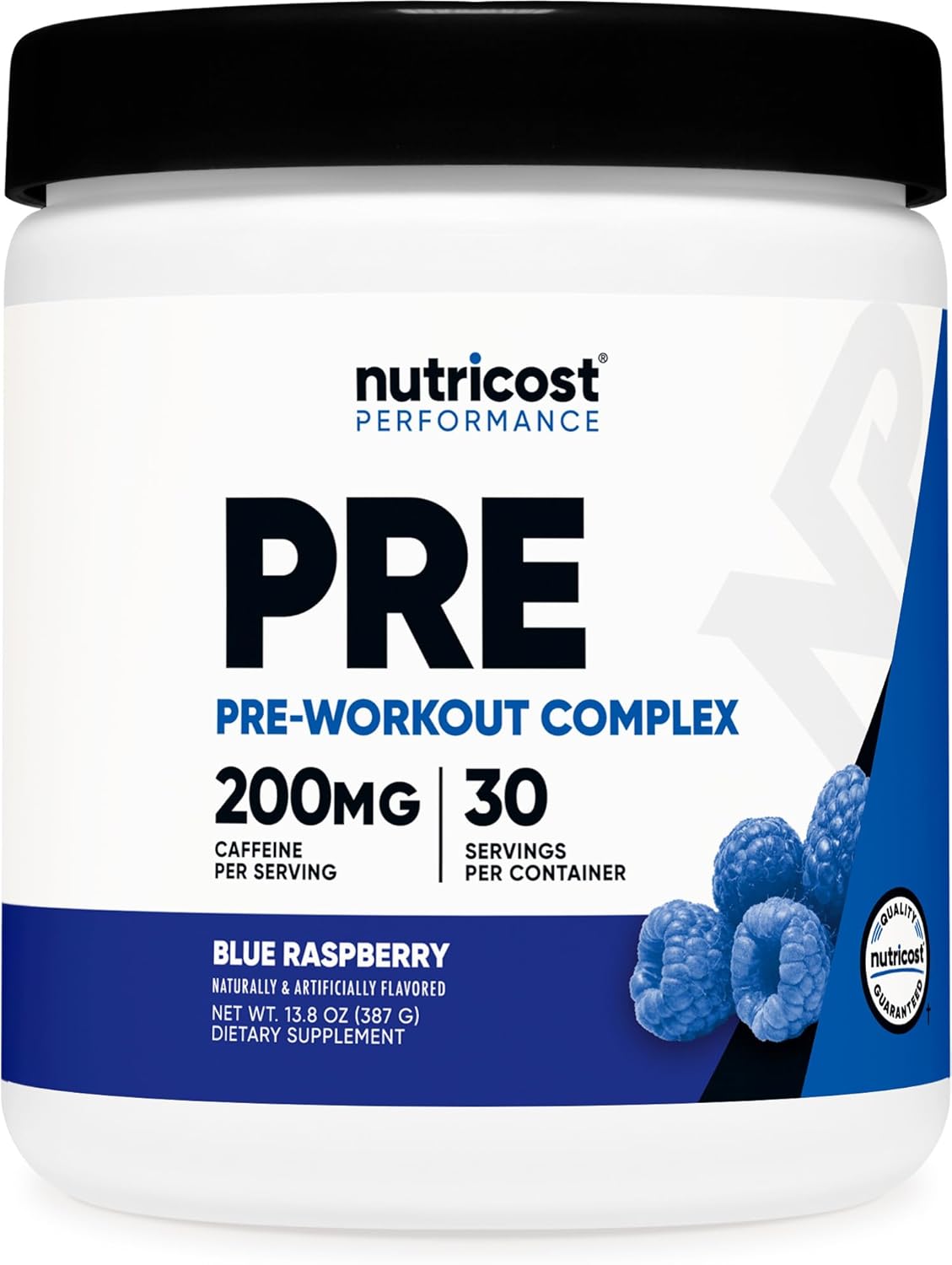 Nutricost Blue Raspberry Pre-Workout Powder - 30 Servings with Beta-Alanine, Taurine & Amino Acids