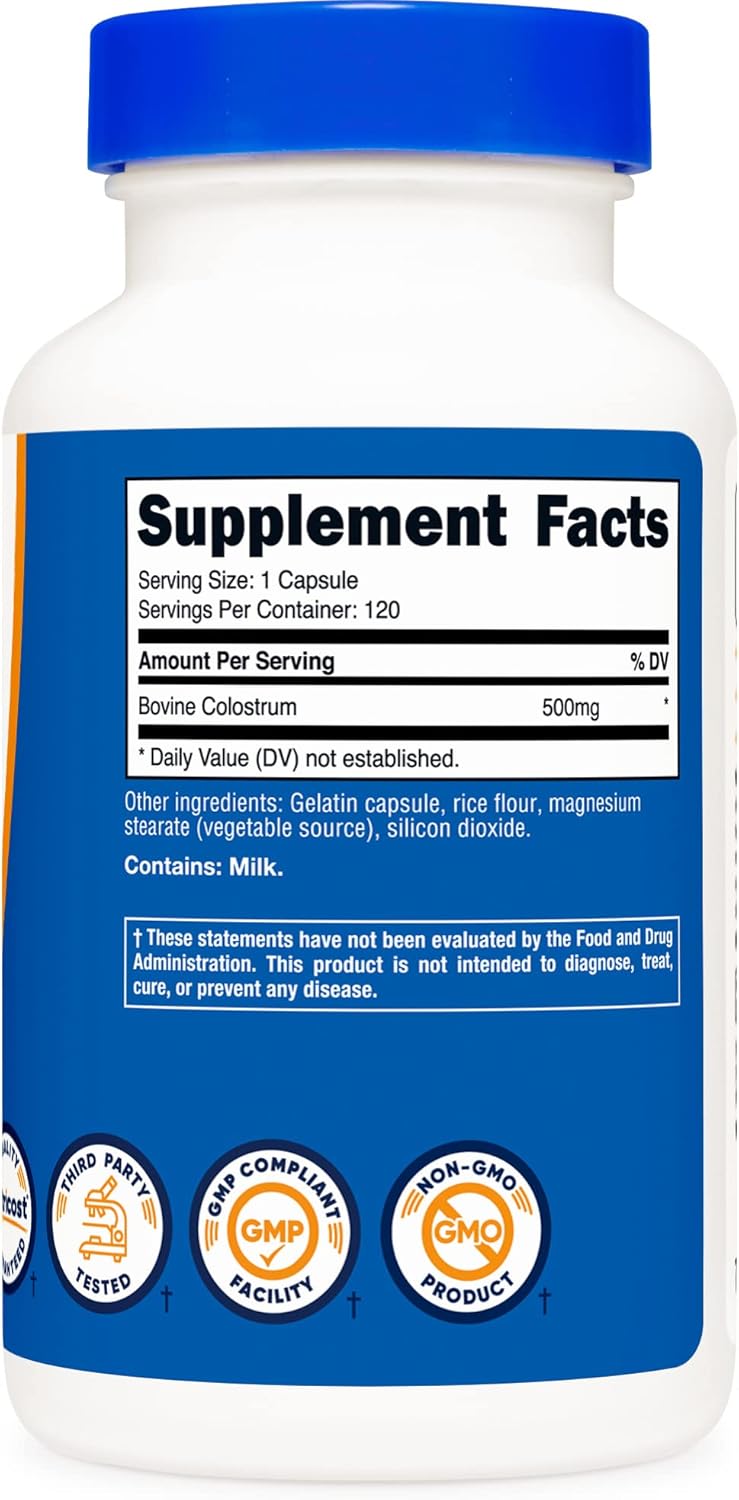 Nutricost Colostrum 500mg Capsules - Pack of 240