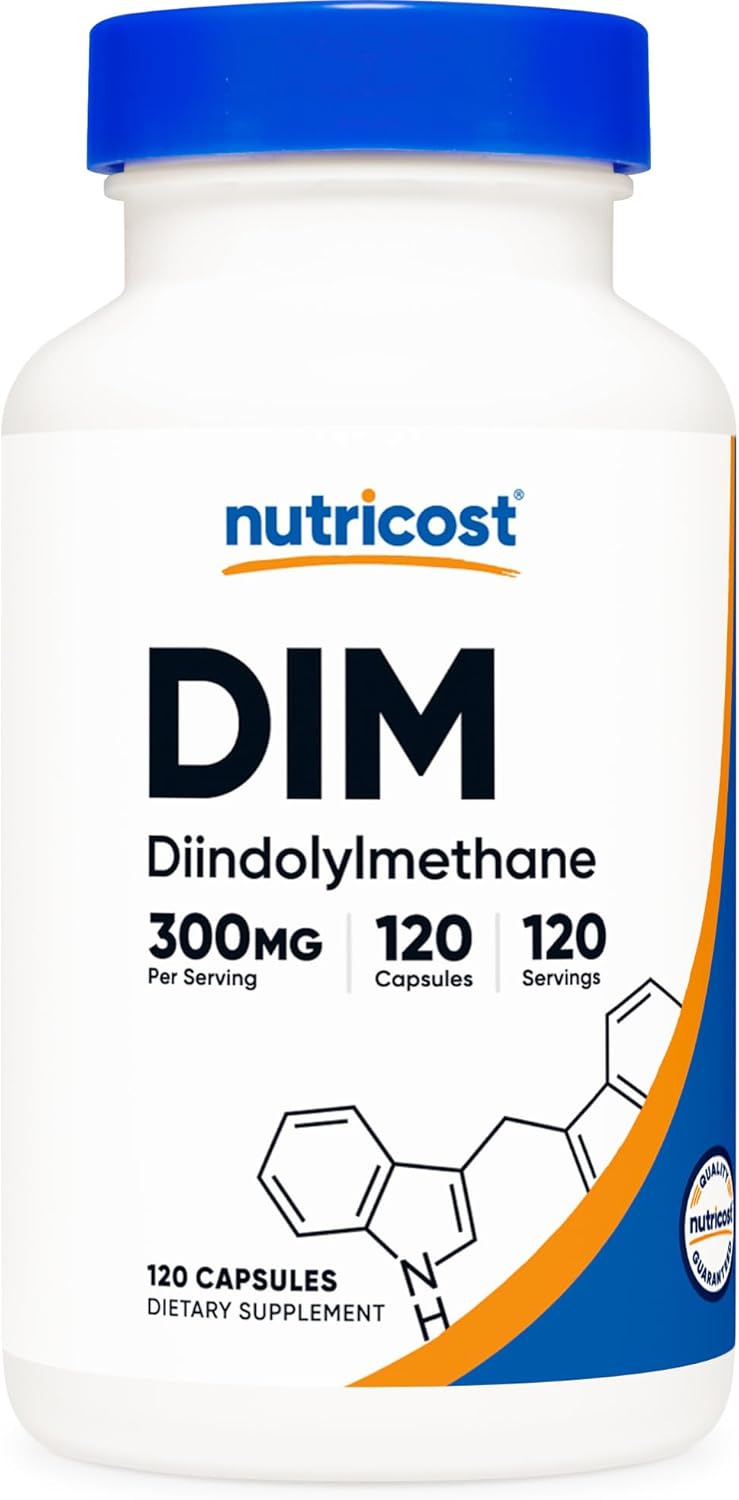 Nutricost DIM Plus BioPerine 300mg, 120 Veg Capsules - Max Strength Supplement, Up to 4 Months Supply