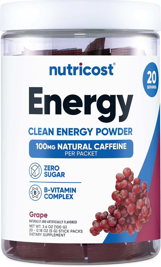 Nutricost Grape Energy Complex Stickpack - 20 Servings, Gluten-Free & Non-GMO