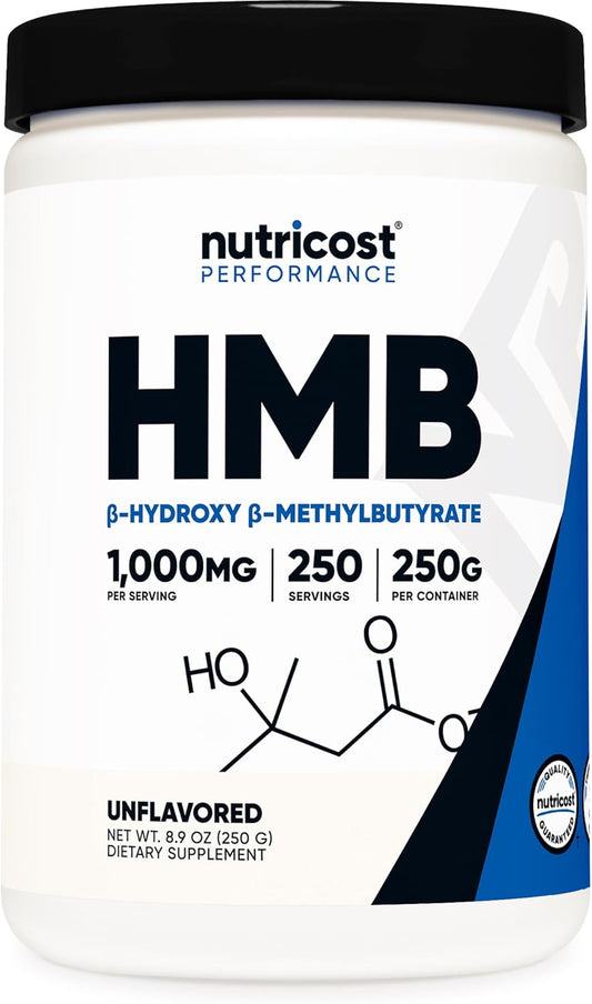 Nutricost HMB Powder - Gluten Free & Non-GMO - 250g Beta-Hydroxy Beta-Methylbutyrate Formula