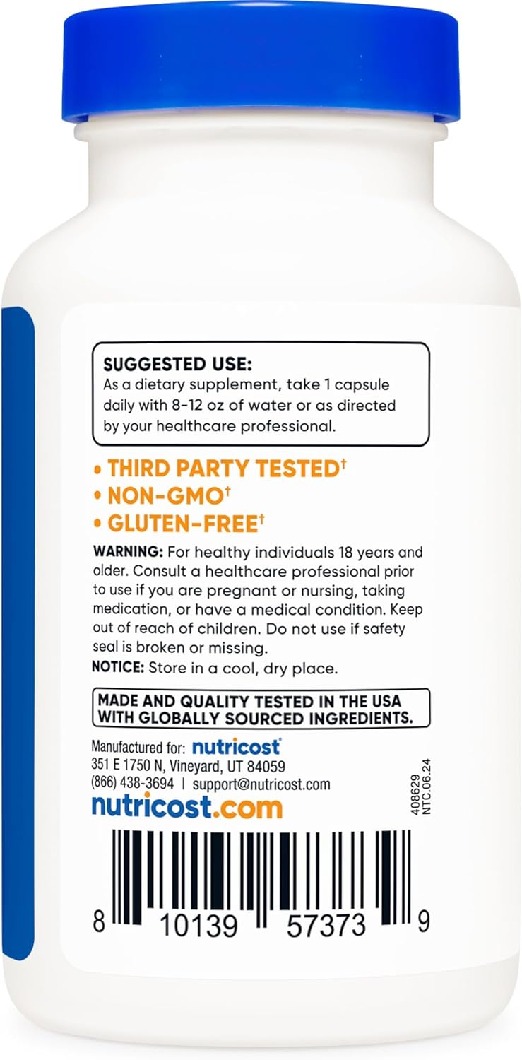 Nutricost Milk Thistle Capsules 300mg - 120 Capsules (80% Silymarin) - Gluten-Free & Non-GMO - Premium Liver Support Supplement