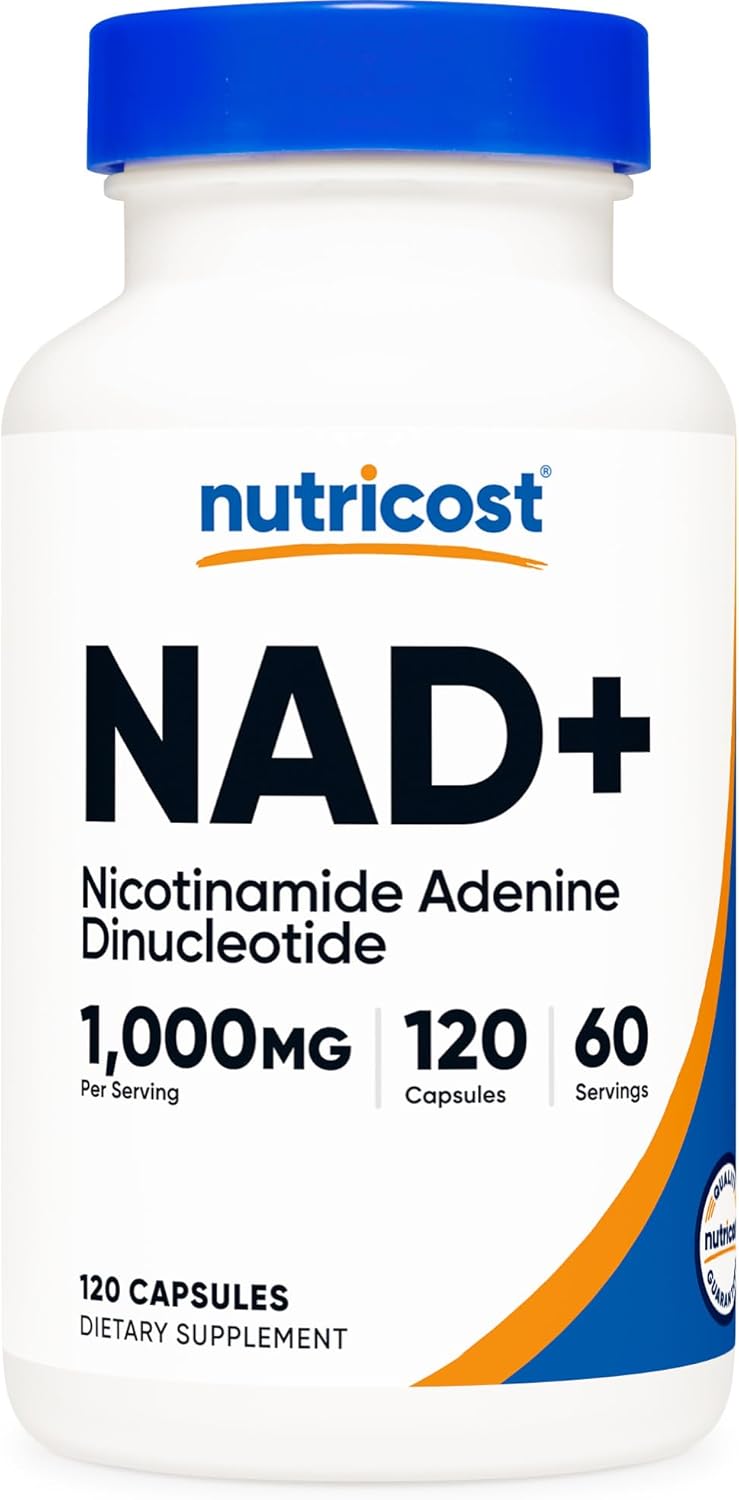 Nutricost NAD+ Supplement 1,000mg - 120 Capsules, Gluten-Free & Vegan - 60 Servings