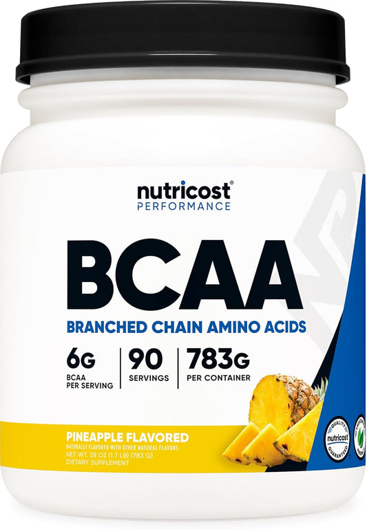 Nutricost Pineapple BCAA Powder - 90 Servings, Optimal 2:1:1 Ratio