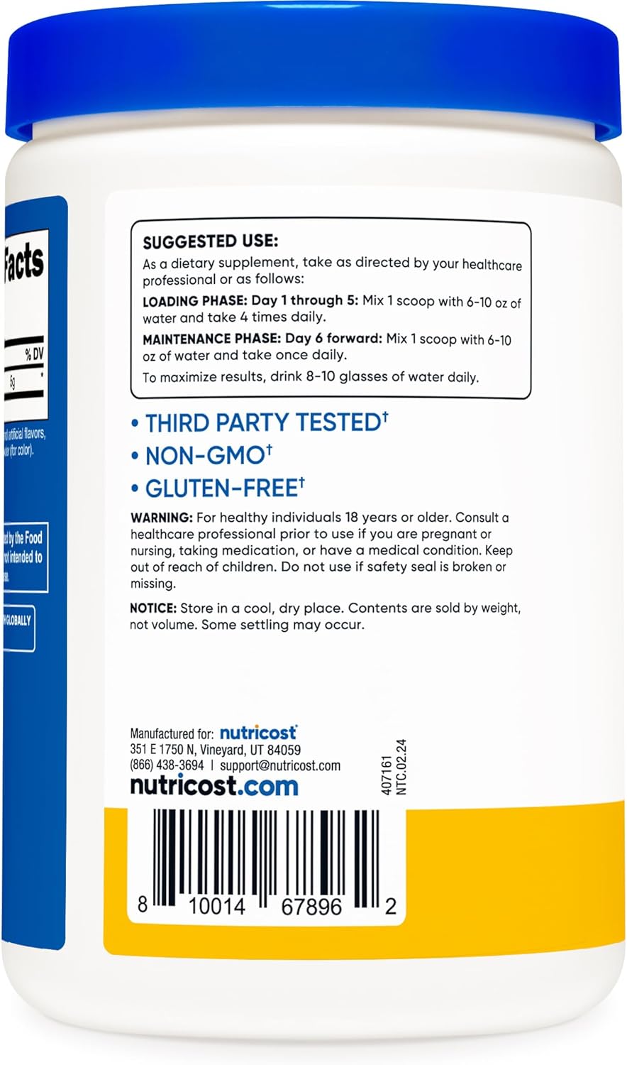 Nutricost Pineapple Mango Creatine Monohydrate Powder - 500g Micronized Supplement - Vegan, Non-GMO, Gluten-Free