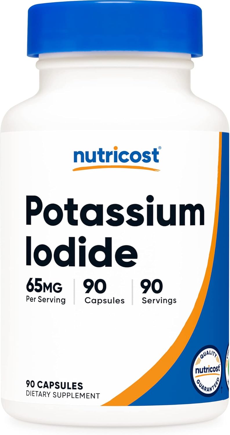 Nutricost Potassium Iodide Capsules - 90 Count, 65mg Per Serving, Vegetarian & Non-GMO
