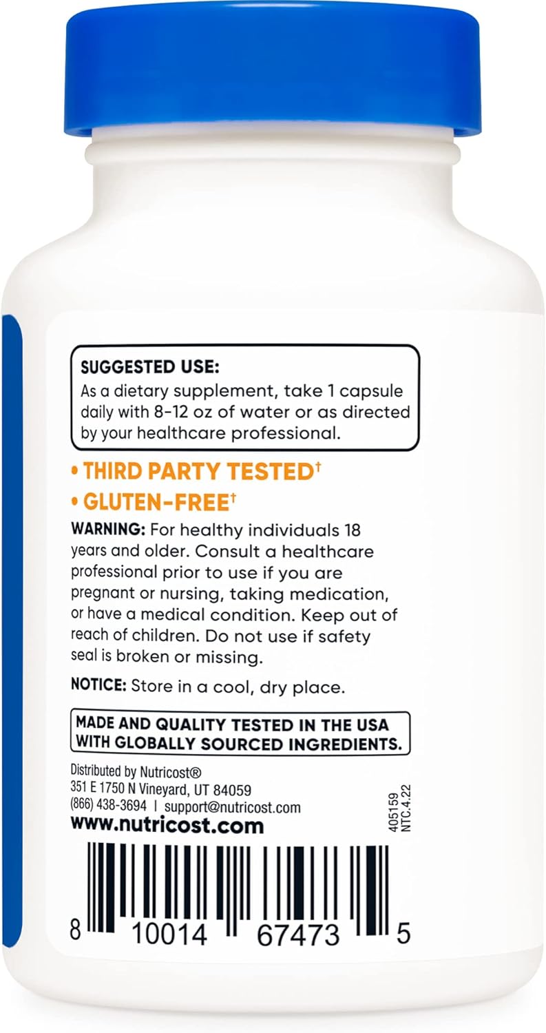 Nutricost Potassium Iodide Capsules - 90 Count, 65mg Per Serving, Vegetarian & Non-GMO