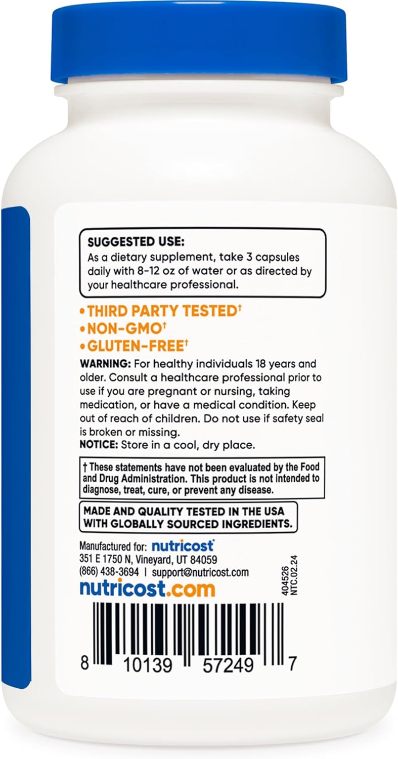 Nutricost Testosterone Support Complex - 90 Capsules with 1800mg Per Serving