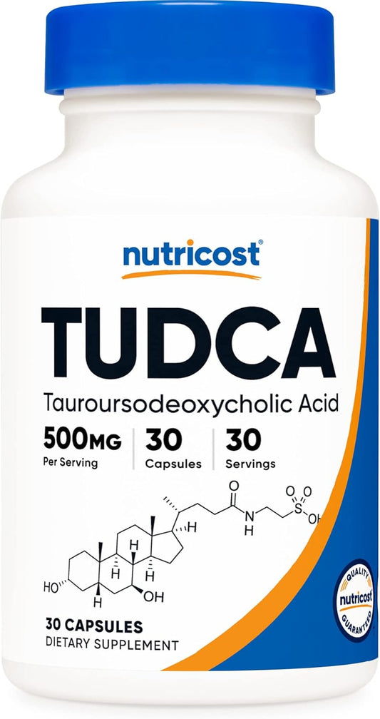 Nutricost Tudca 500mg Capsules - High-Quality Tauroursodeoxycholic Acid Supplement, Gluten-Free - 30 Count