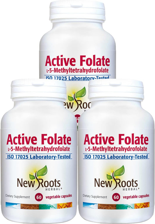 Nutrient-Rich Active Folate 1,000 mcg with Vitamin B6 and B12 60 Tabs - 3-Pack for a Healthier Pregnancy