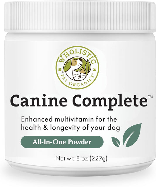 Nutrient-Rich Canine Complete Dog Multivitamin Powder - 8 Oz - Wholistic Pet Organics - Supports Immune System, Skin, Coat & Overall Health